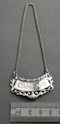 Campari Sterling Silver Wine Label